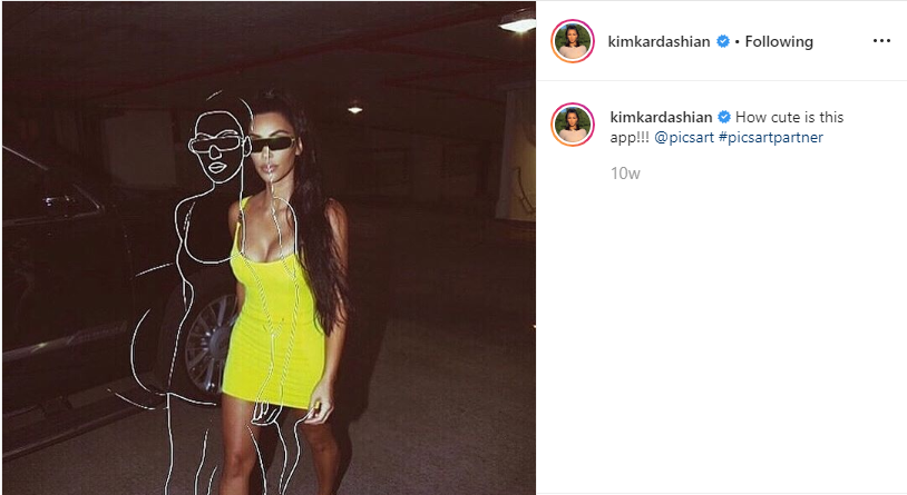 instagram influencer marketing example by Kim Kardashian West
