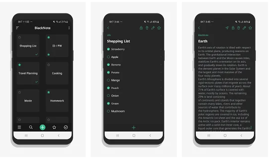 black-note mobile marketing reads