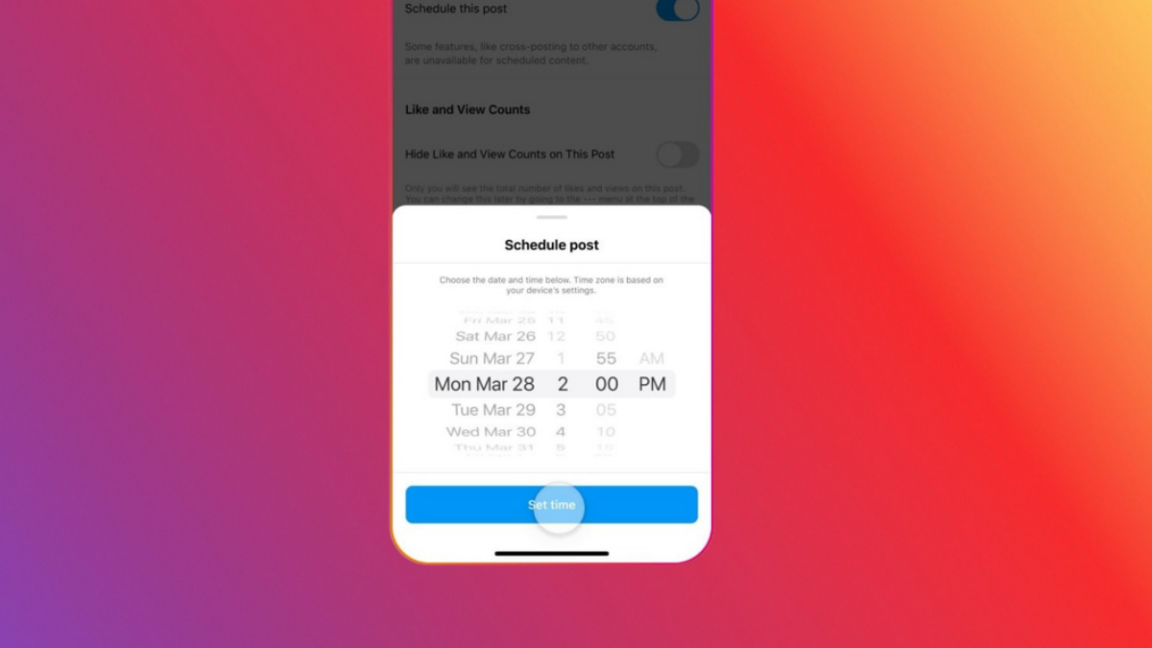 Instagram rolls out post-scheduling tool